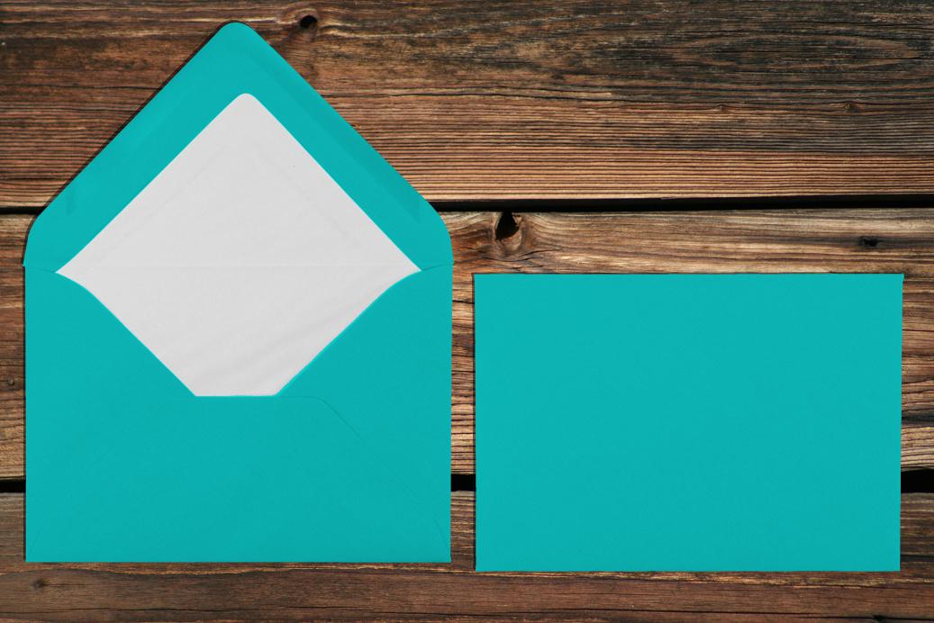 Briefhüllen mit Seidenfutter B6 125x176 mm Nassklebend Ocean gerippt 100 g/qm